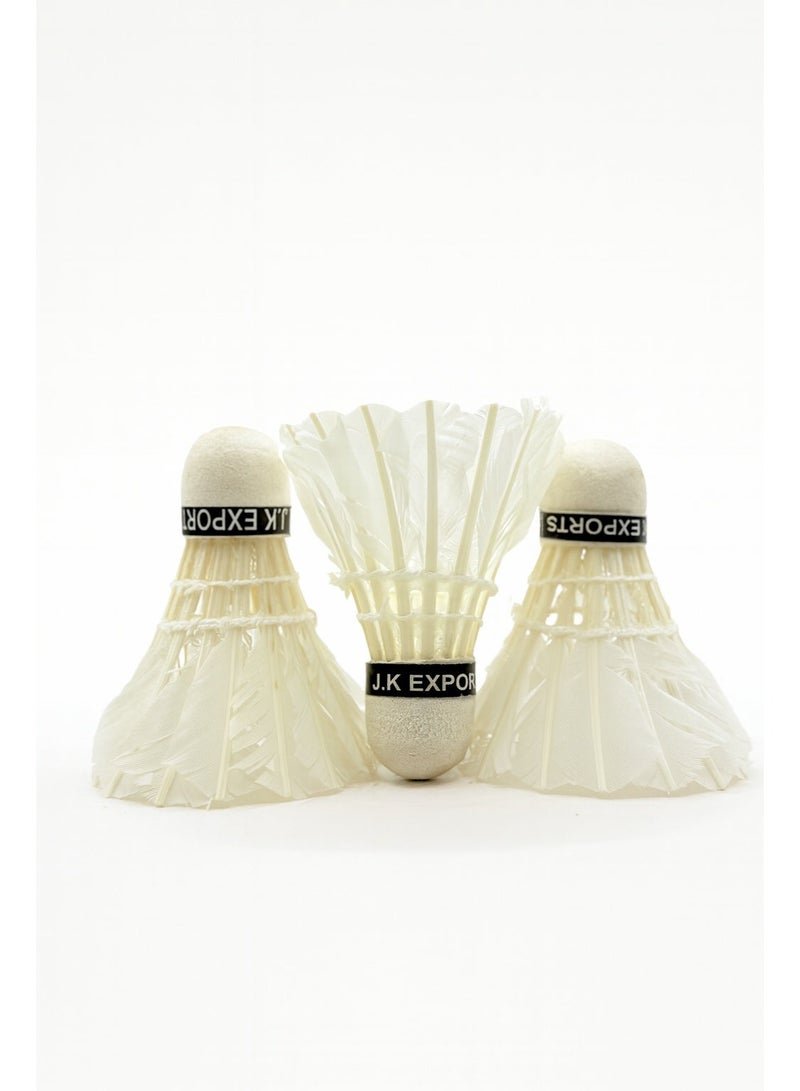 Wish Premium Grade Feather Shuttlecock Pro -808 - 6 Pc Tube Of Durable Feather Shuttlecocks With Cork Tips 23x10.5x6.5 Cm White - Image 5